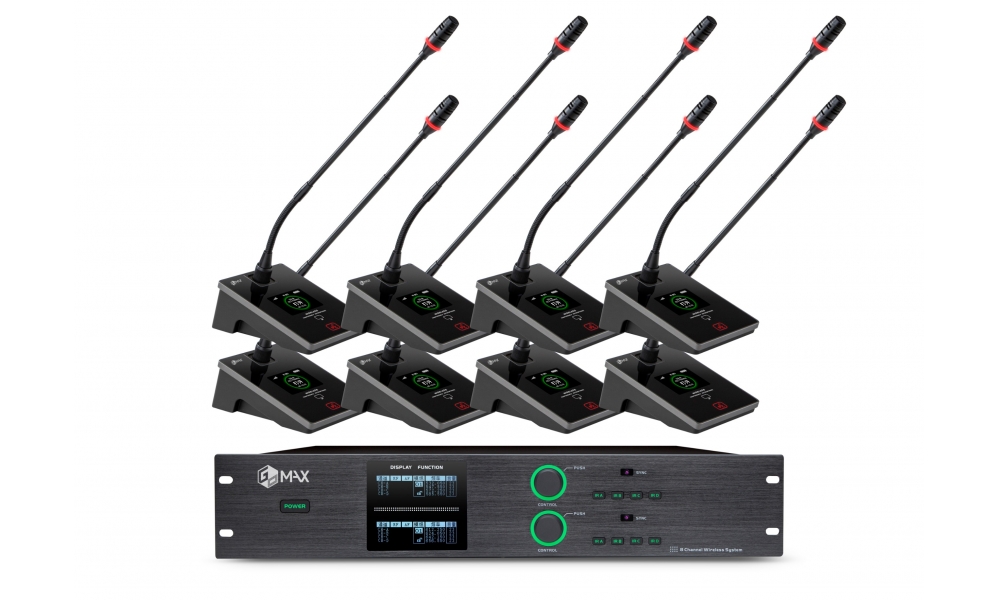 BH-W2610D (鵝頸咪) 一拖八無線會議話筒