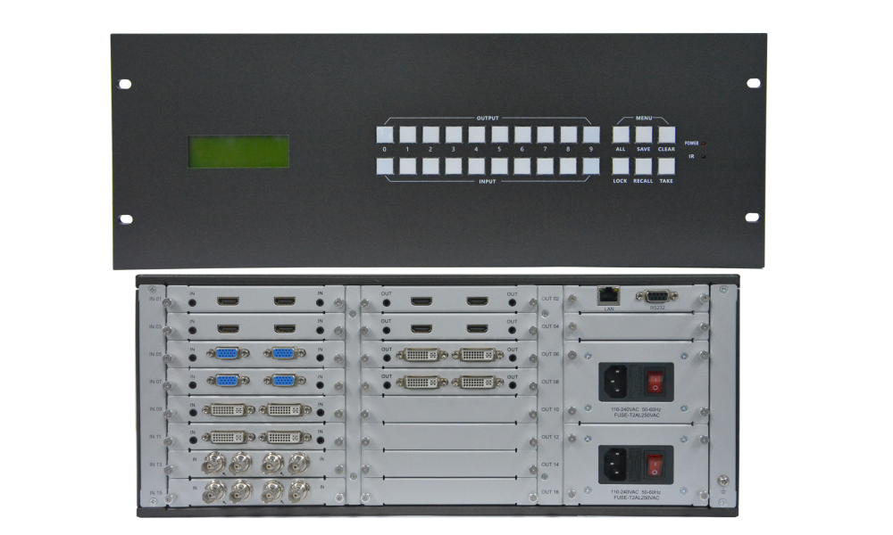 TR-C8SM1600 混合無縫矩陣4U主機(jī)框