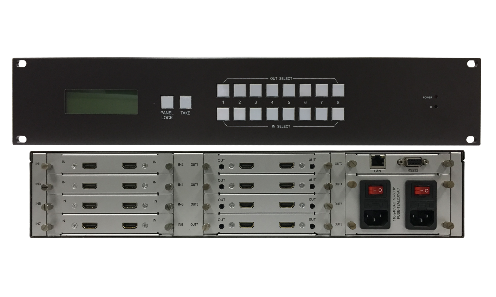 TR-C8SM800 混合無縫矩陣2U主機框